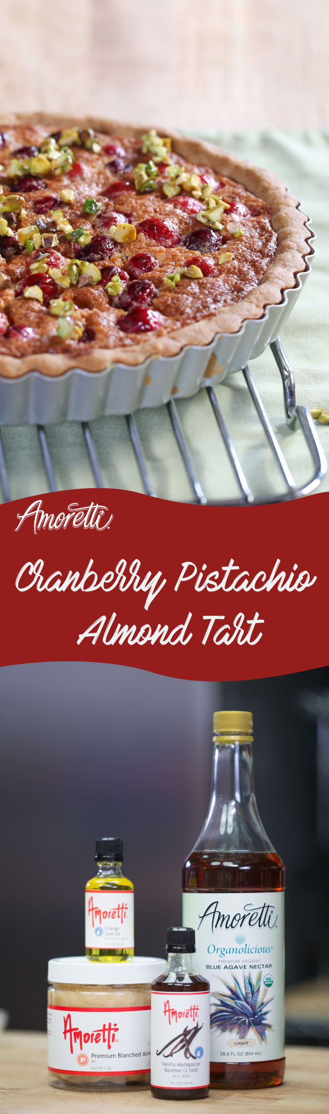 This Cranberry Pistachio Almond Tart is a triple threat of flavor!