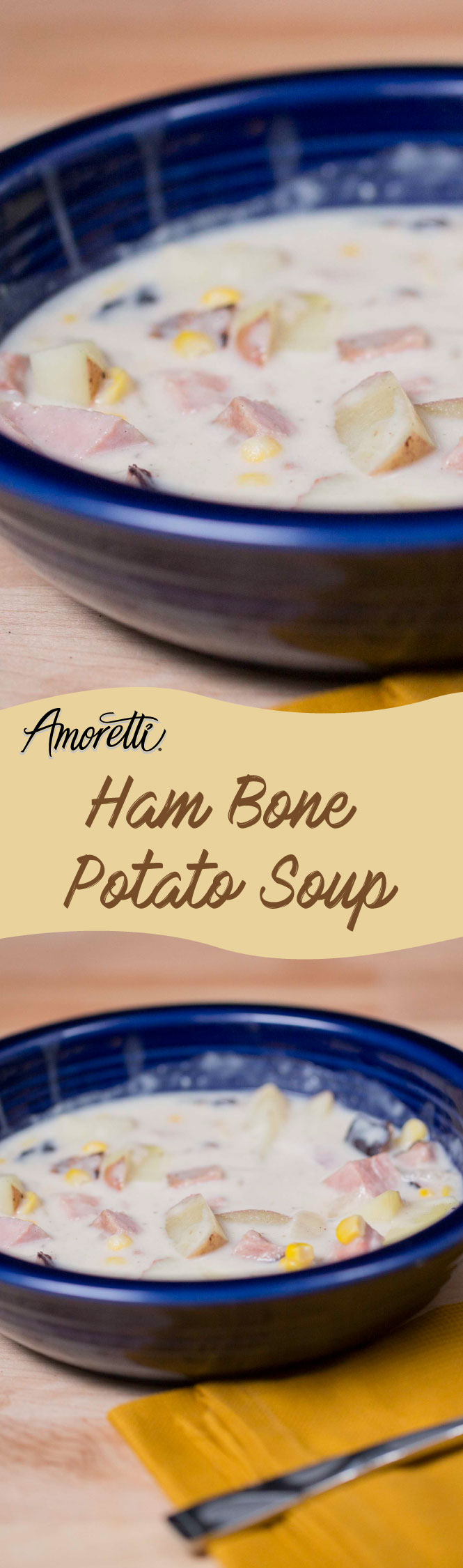 For those rainy and cold days, creamy Ham Bone Potato Soup is the perfect meal to warm you up!