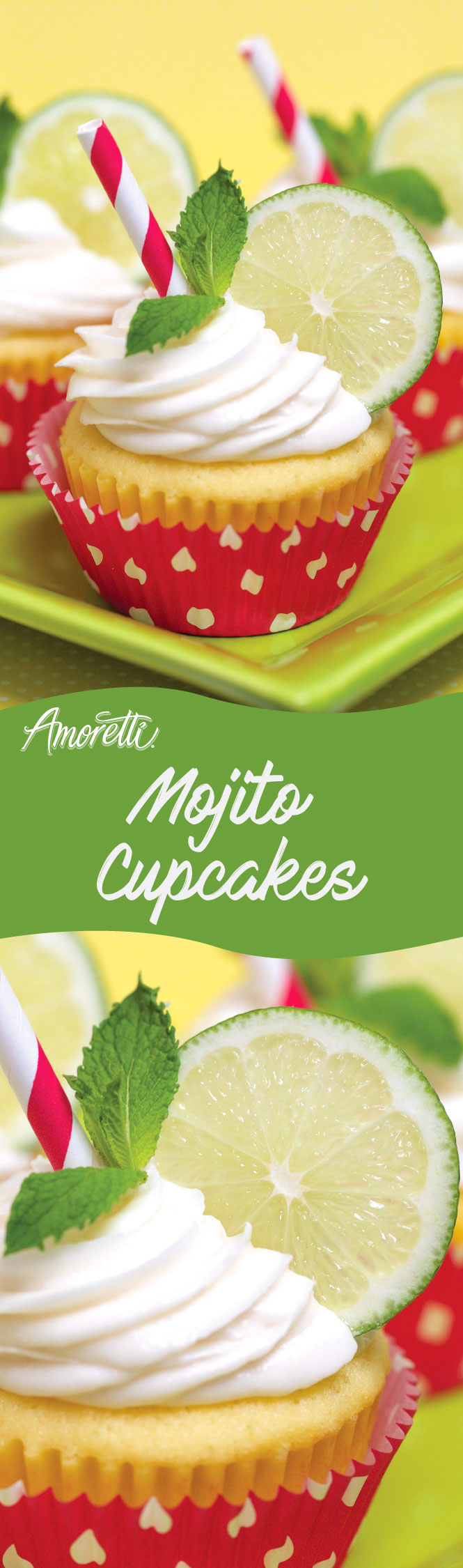 Image yourself soaking up the sun and enjoying the beach when you take a bite of this delicious Mojito Cupcake!