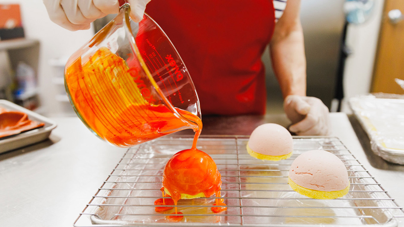 Blood Orange Glazed Dome Cake