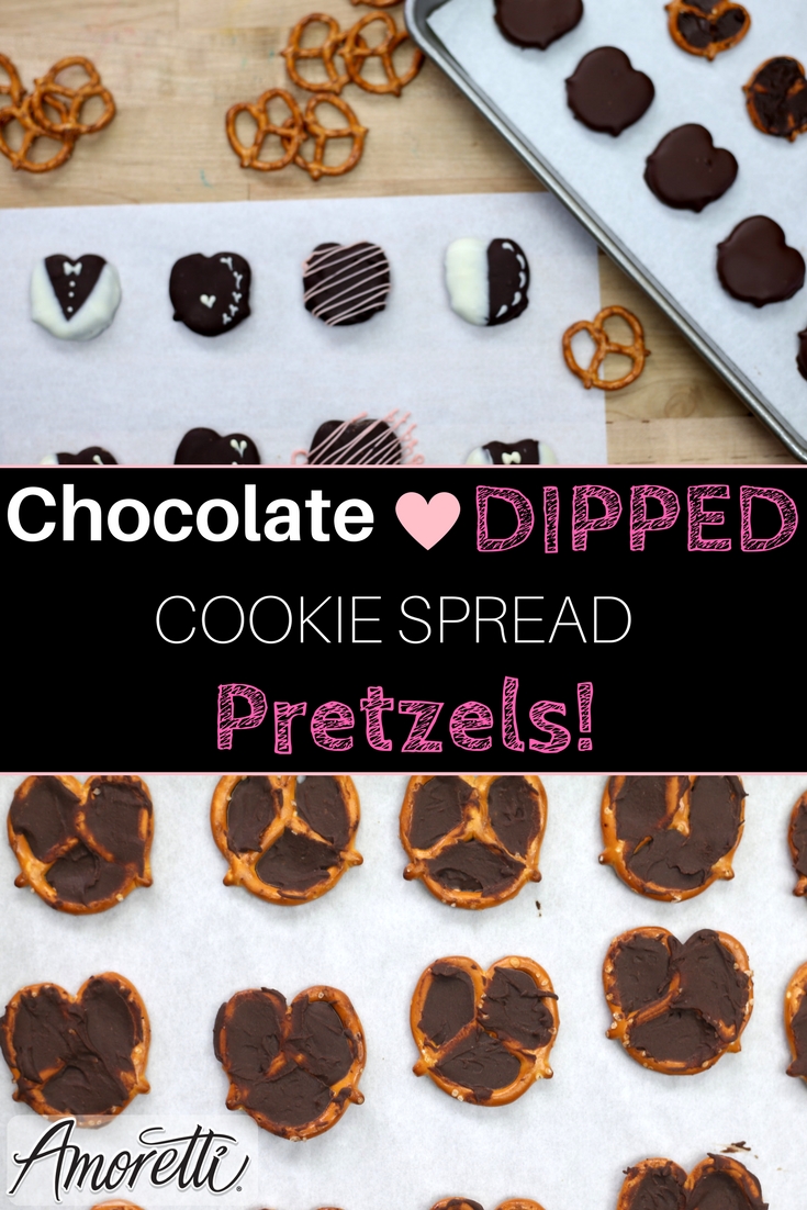 Amoretti Chocolate Dipped Cookie Spread Pretzels Recipe