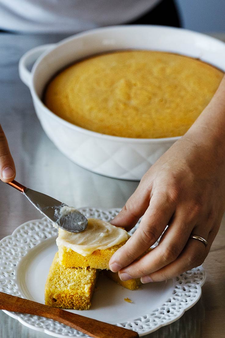 Amoretti Gluten Free Cornbread with Sweet Corn Honey Butter Recipe