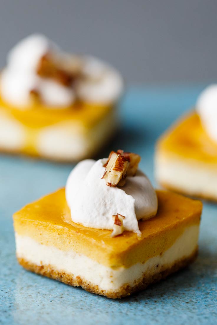 Amoretti Recipe: Pumpkin Spice Cheesecake Bites closeup