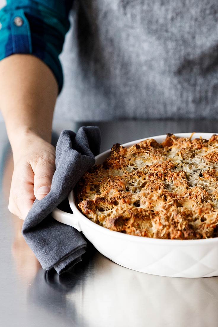 Amoretti Recipe: freshly baked Chestnut Bread Pudding