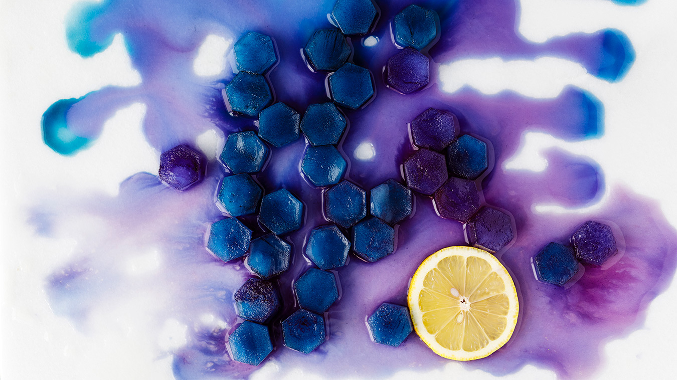 Amoretti Recipe: Butterfly Pea Tea Ice Cubes