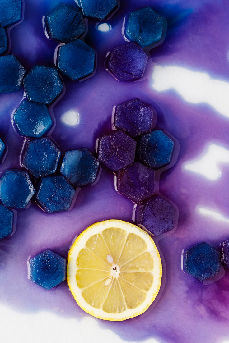 Amoretti Butterfly Pea Tea Ice Cubes Recipe