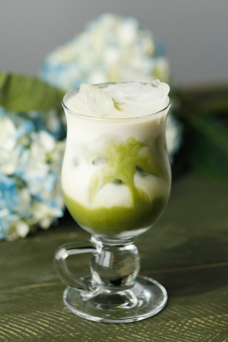 Amoretti Iced Coconut Matcha Recipe from above