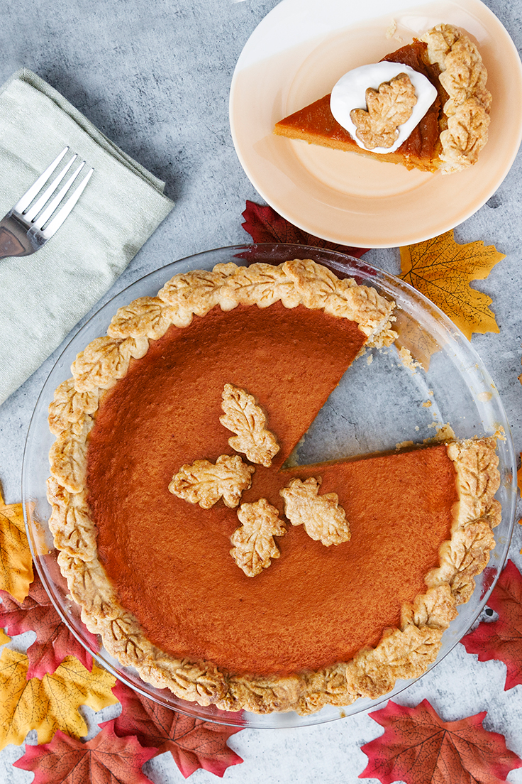Amoretti Classic Pumpkin Pie with Pumpkin Pie Crust Recipe