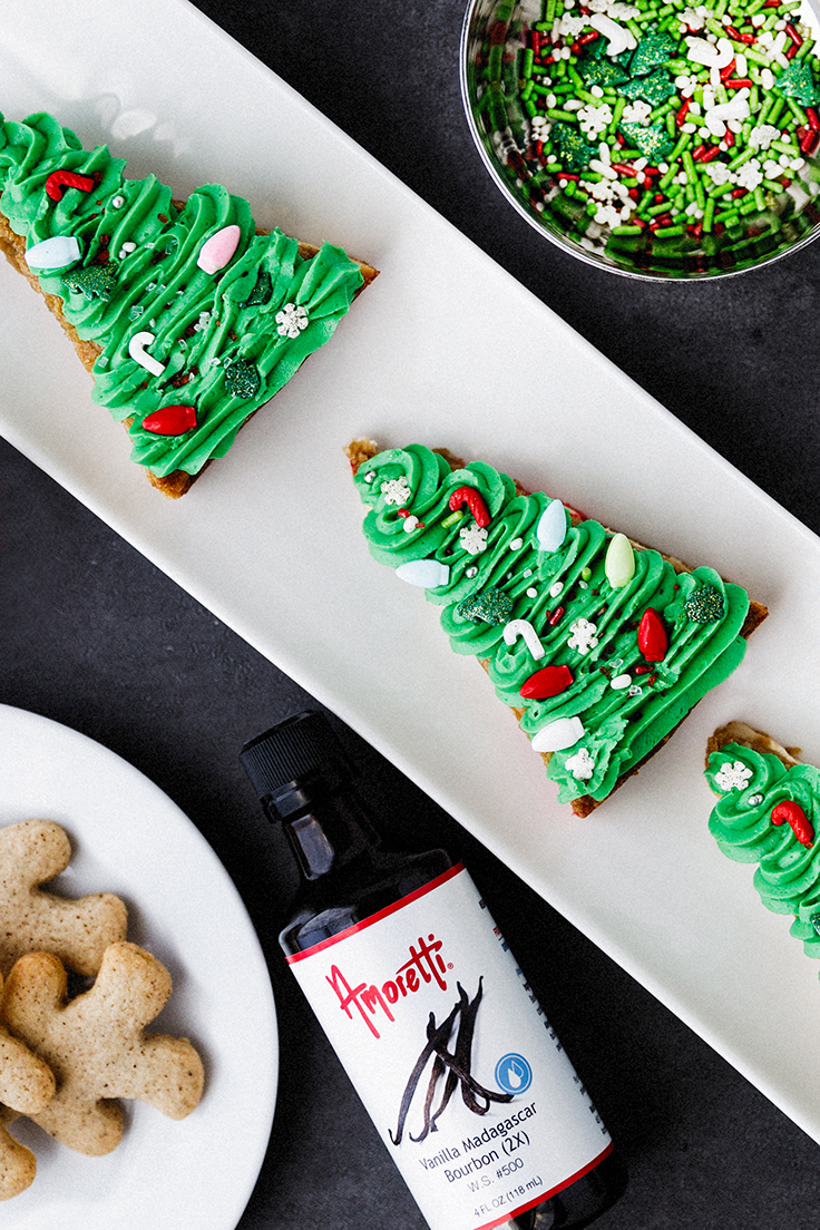Amoretti Christmas Blondies Recipe with Madagascar Bourbon Vanilla