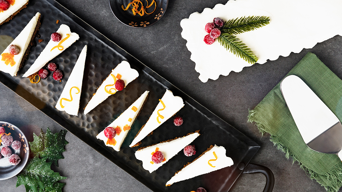 Amoretti Recipe: Goat Cheese Cheesecake with Sugared Cranberries