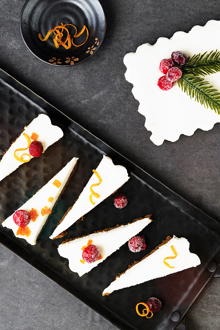 Amoretti Goat Cheese Cheesecake with Sugared Cranberries Recipe