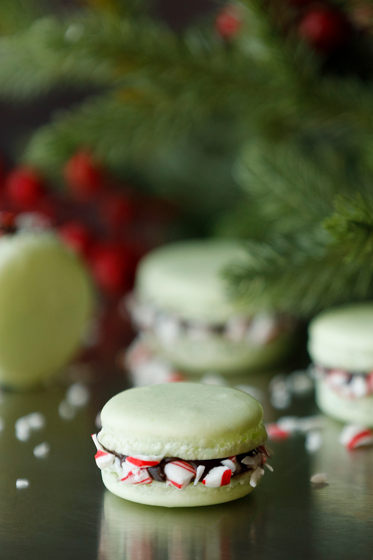 Chocolate Peppermint Macaron Recipe from Chef Colette with Amoretti