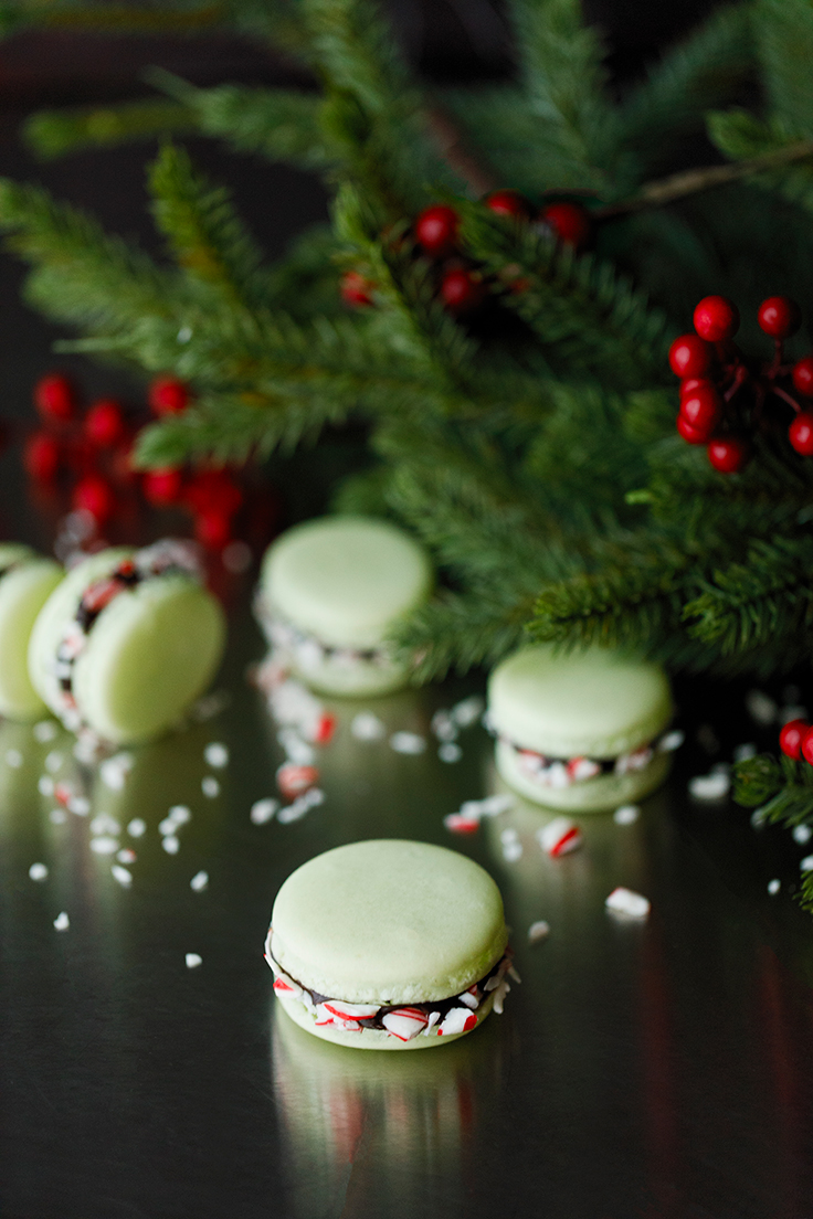 Chocolate Peppermint Macaron Recipe from Chef Colette with Amoretti