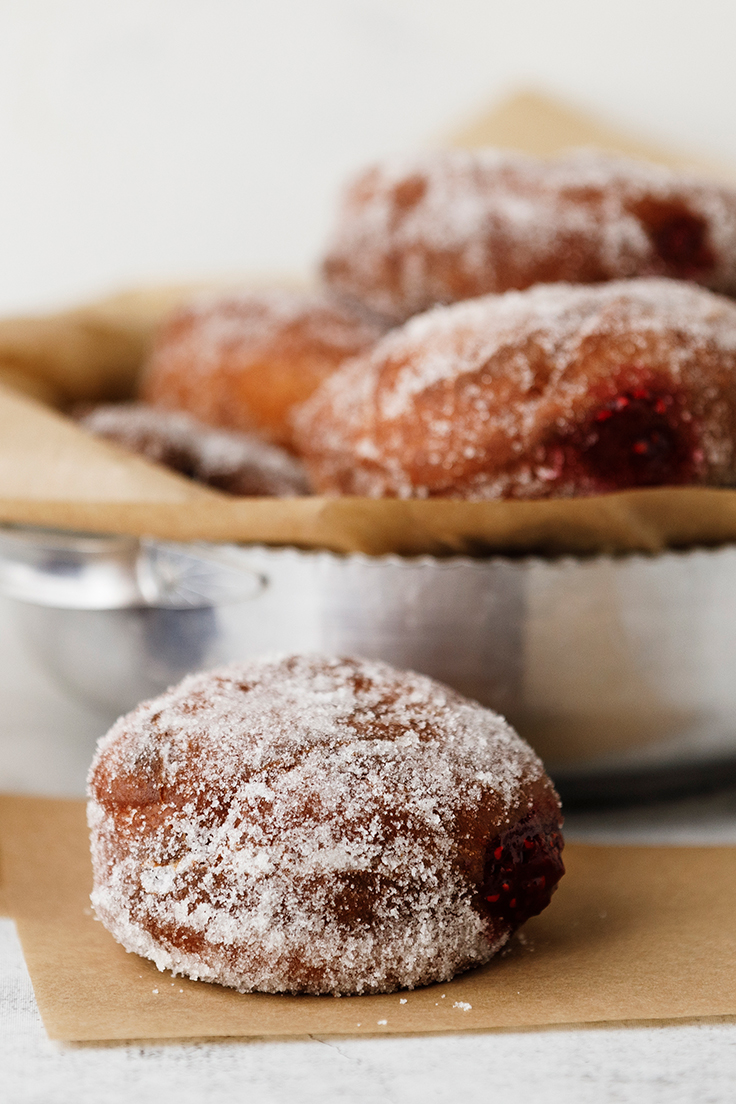 Amoretti Polish Doughnuts (Pączki) Recipe filled with Raspberry Jam