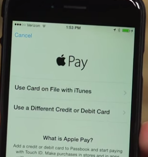 Setting up Apple Pay Screen on Iphone