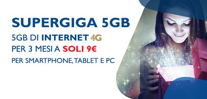 TIM SuperGIGA 5GB: Internet in 4G per 3 mesi a soli 9 Euro per tutti i clienti (gratis per TIM Young)