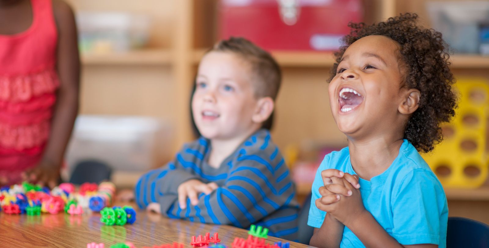 Two children with Autism at school