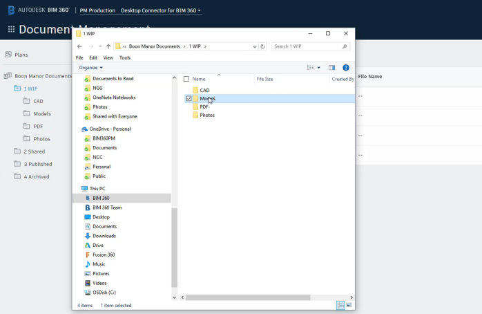 BIM 360 Docs Desktop Connector