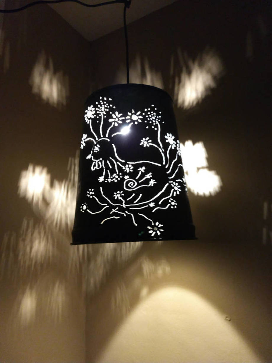 Blooming Chickens Hanging Lamp