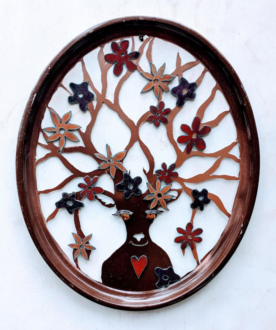 Blooming Deer tray