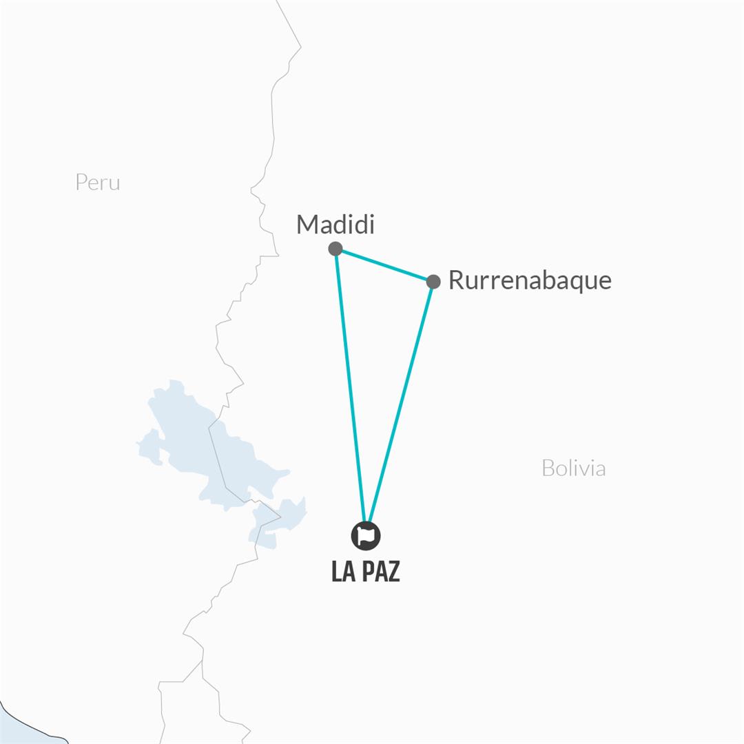 tourhub | Bamba Travel | Madidi & Pampas Amazon Air-Expedition 5D/4N | Tour Map