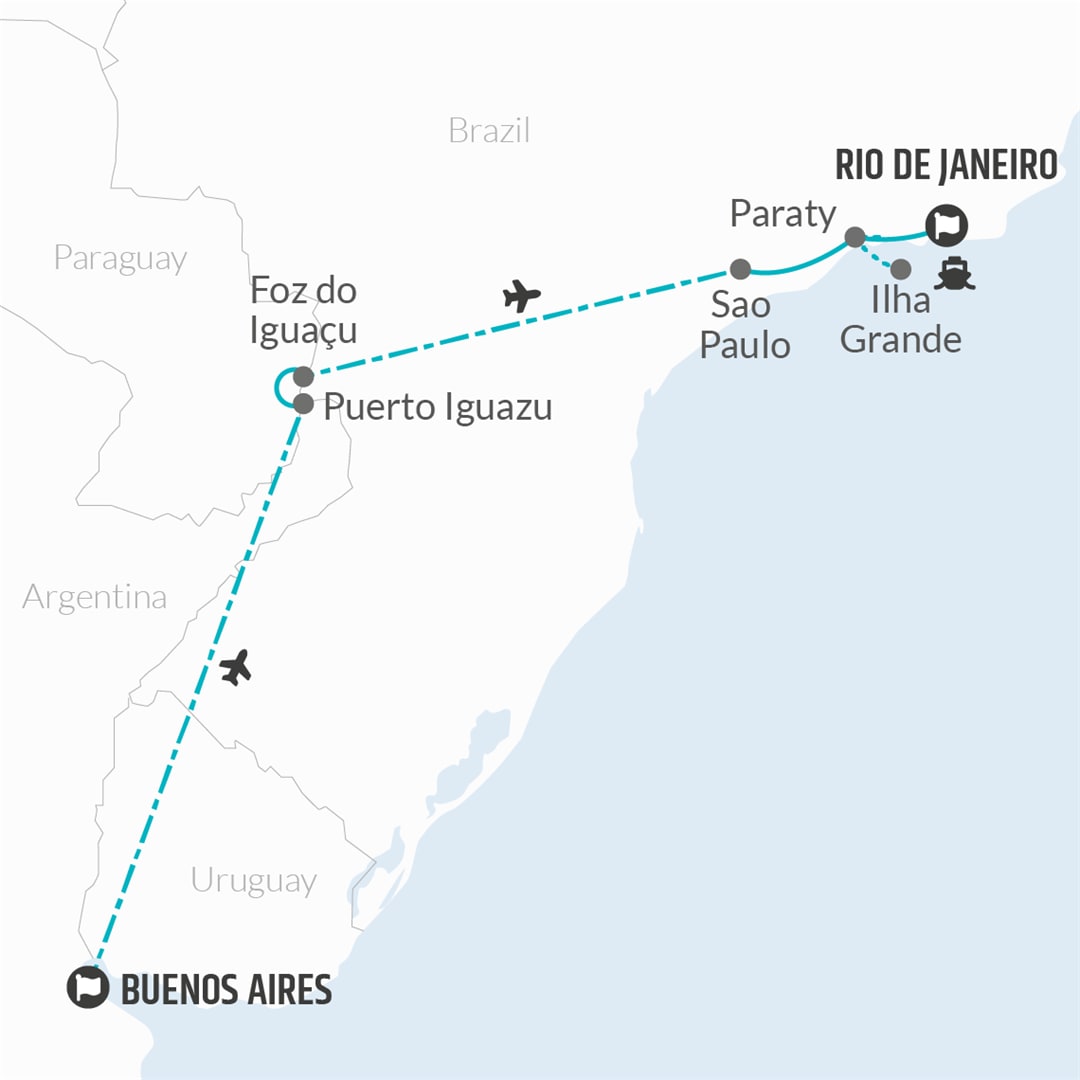 tourhub | Bamba Travel | Samba & Tango Air-Expedition 14D/13N (from Rio de Janeiro) | Tour Map