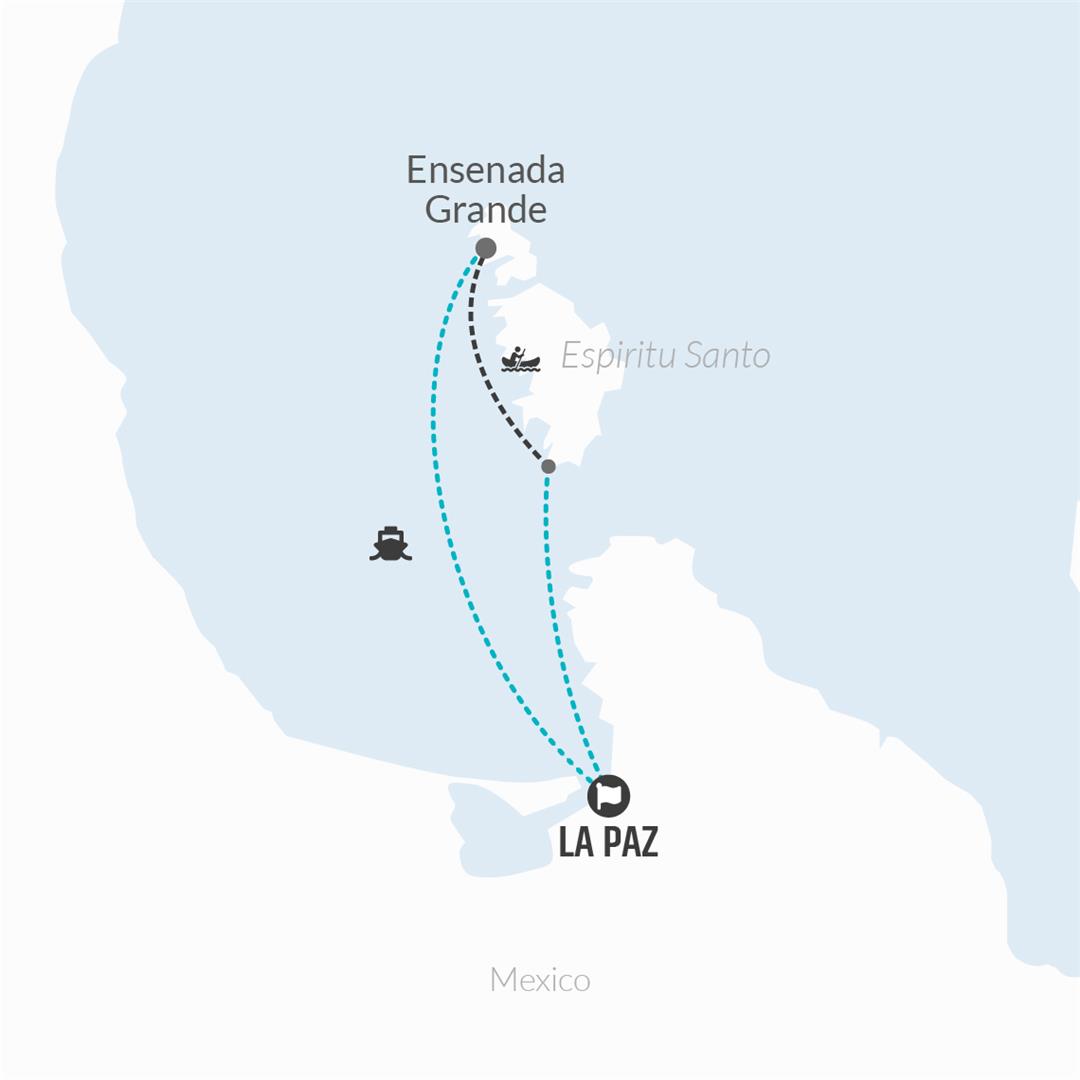 tourhub | Bamba Travel | Baja Kayak Quick Adventure 4D/3N (Fully Catered) | Tour Map