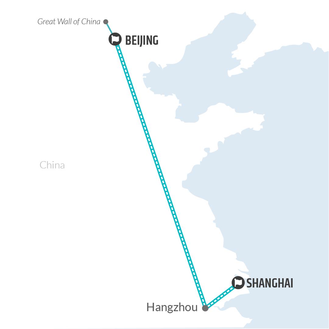 tourhub | Bamba Travel | Beijing to Shanghai Group Adventure 11D/10N | Tour Map