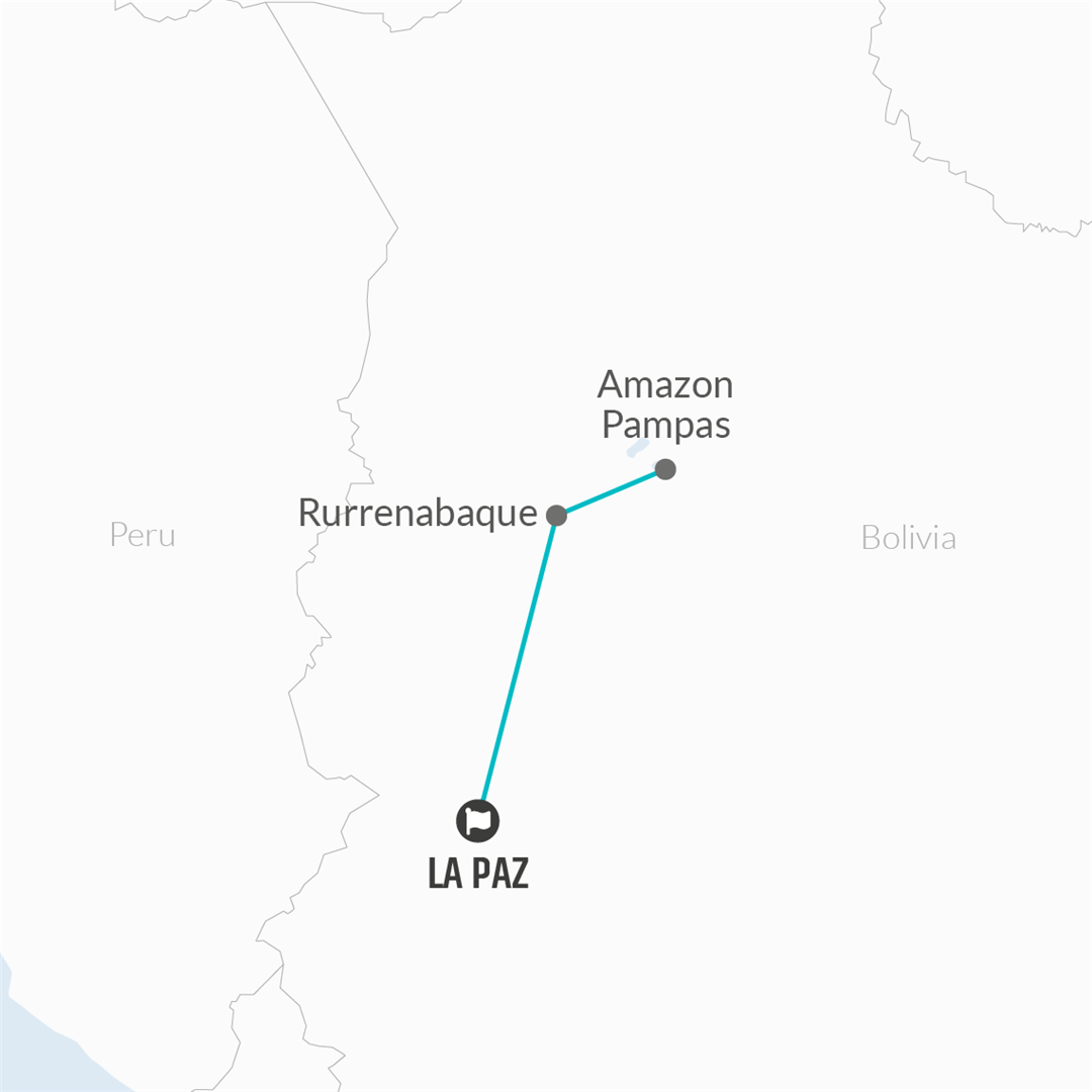 tourhub | Bamba Travel | Bolivian Amazon Pampas Air-Expedition 5D/4N (from La Paz) | Tour Map