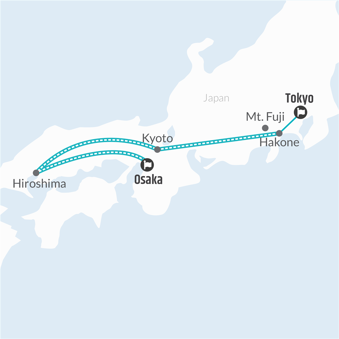 tourhub | Bamba Travel | Japan Explorer 13D/12N | Tour Map