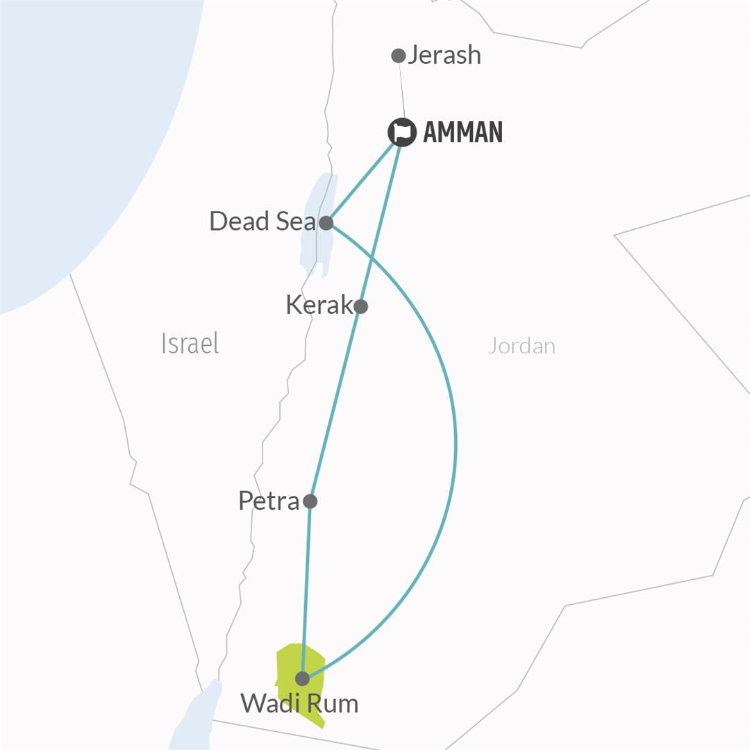 tourhub | Bamba Travel | Jordan Group Discovery 6D/5N | Tour Map