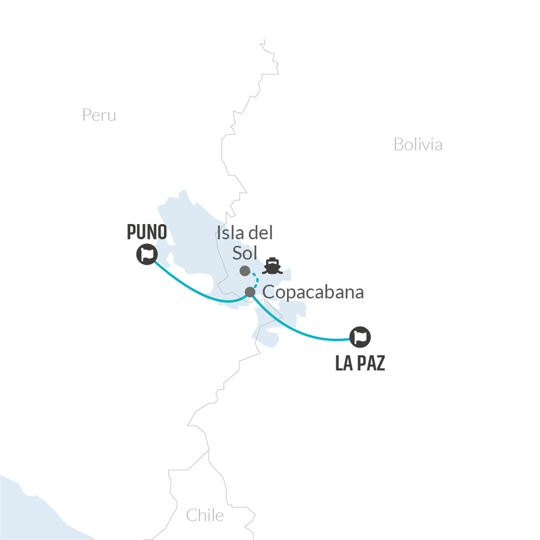 tourhub | Bamba Travel | Lake Titicaca & Isla del Sol Catamaran Experience 4D/3N (Puno to La Paz) | Tour Map