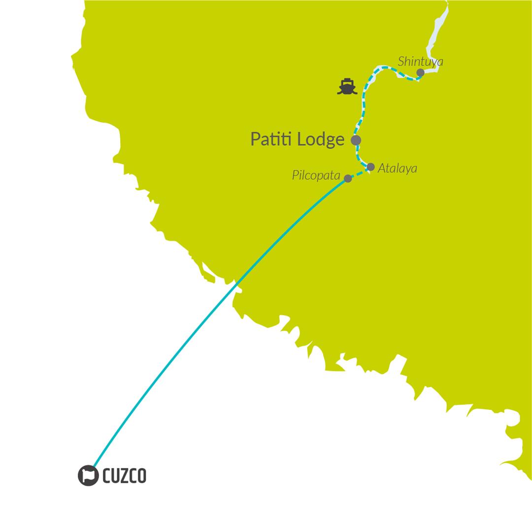 tourhub | Bamba Travel | Manu Amazon Adventure 5D/4N | Tour Map