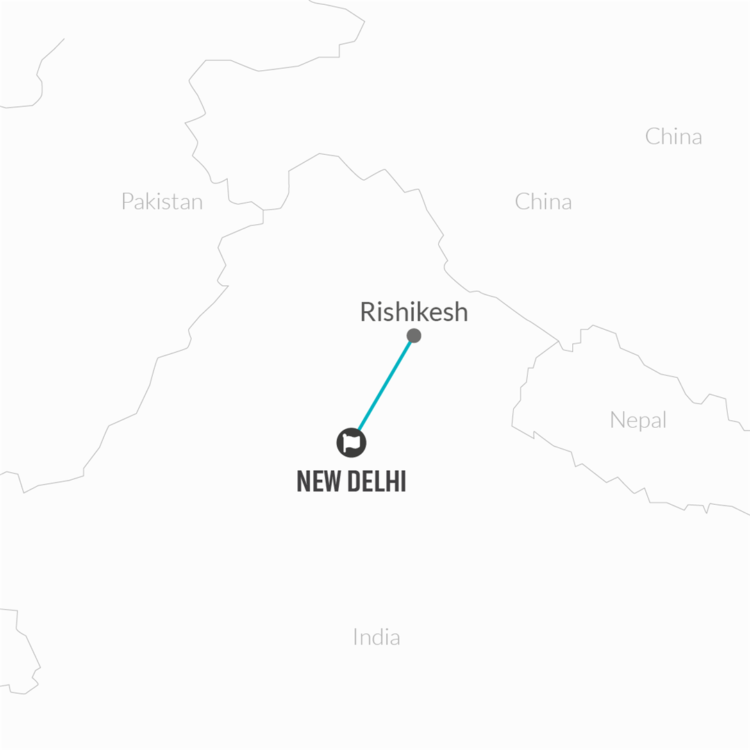tourhub | Bamba Travel | Rishikesh Yoga Retreat 6D/5N | Tour Map