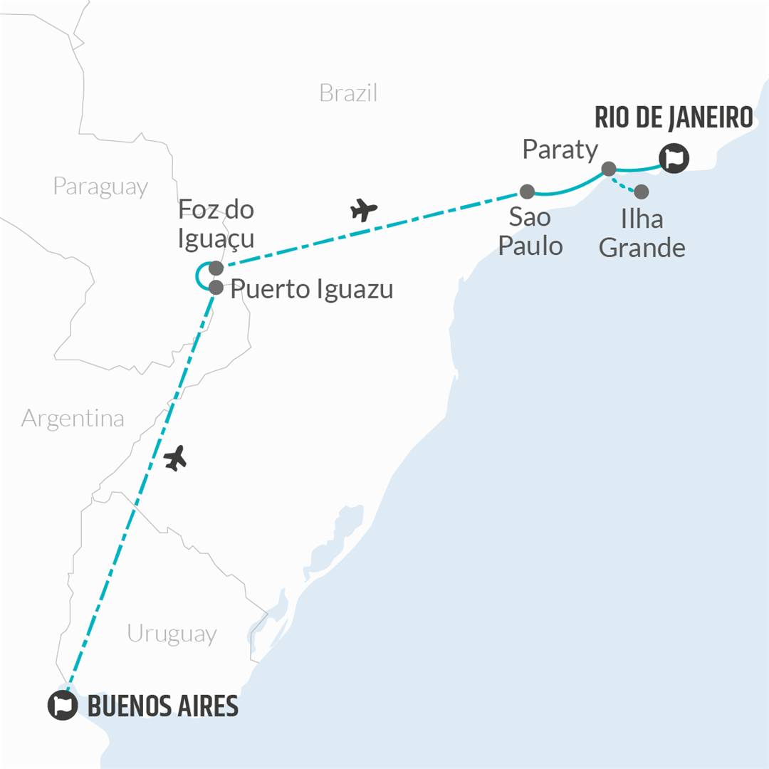 tourhub | Bamba Travel | Samba & Tango Air-Expedition 14D/13N (from Buenos Aires) | Tour Map