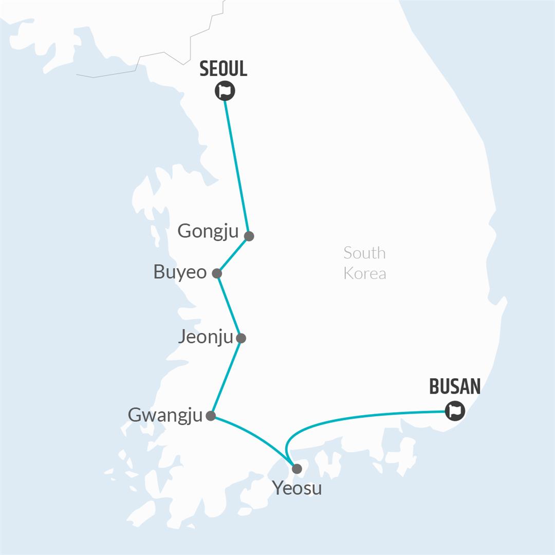 tourhub | Bamba Travel | South Korea Western Adventure 3D/2N | Tour Map