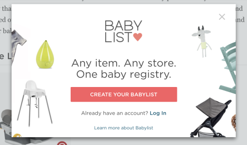 Create Babylist Modal