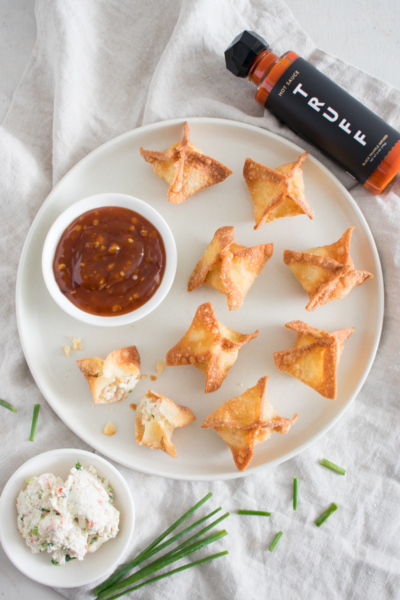 Homemade Crab Rangoon with Sweet Chili TRUFF Dip | TRUFF