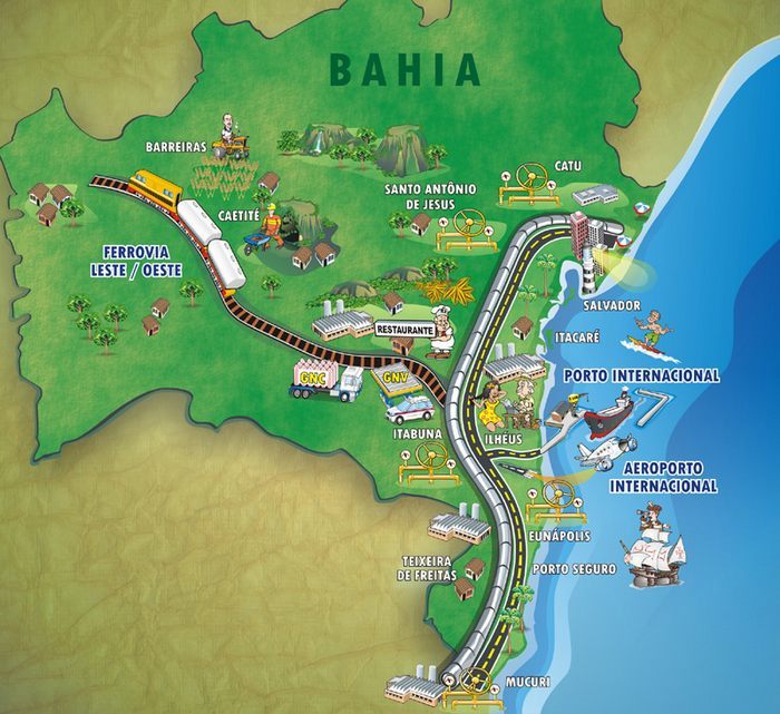 Where Is Bahia In Brazil Map