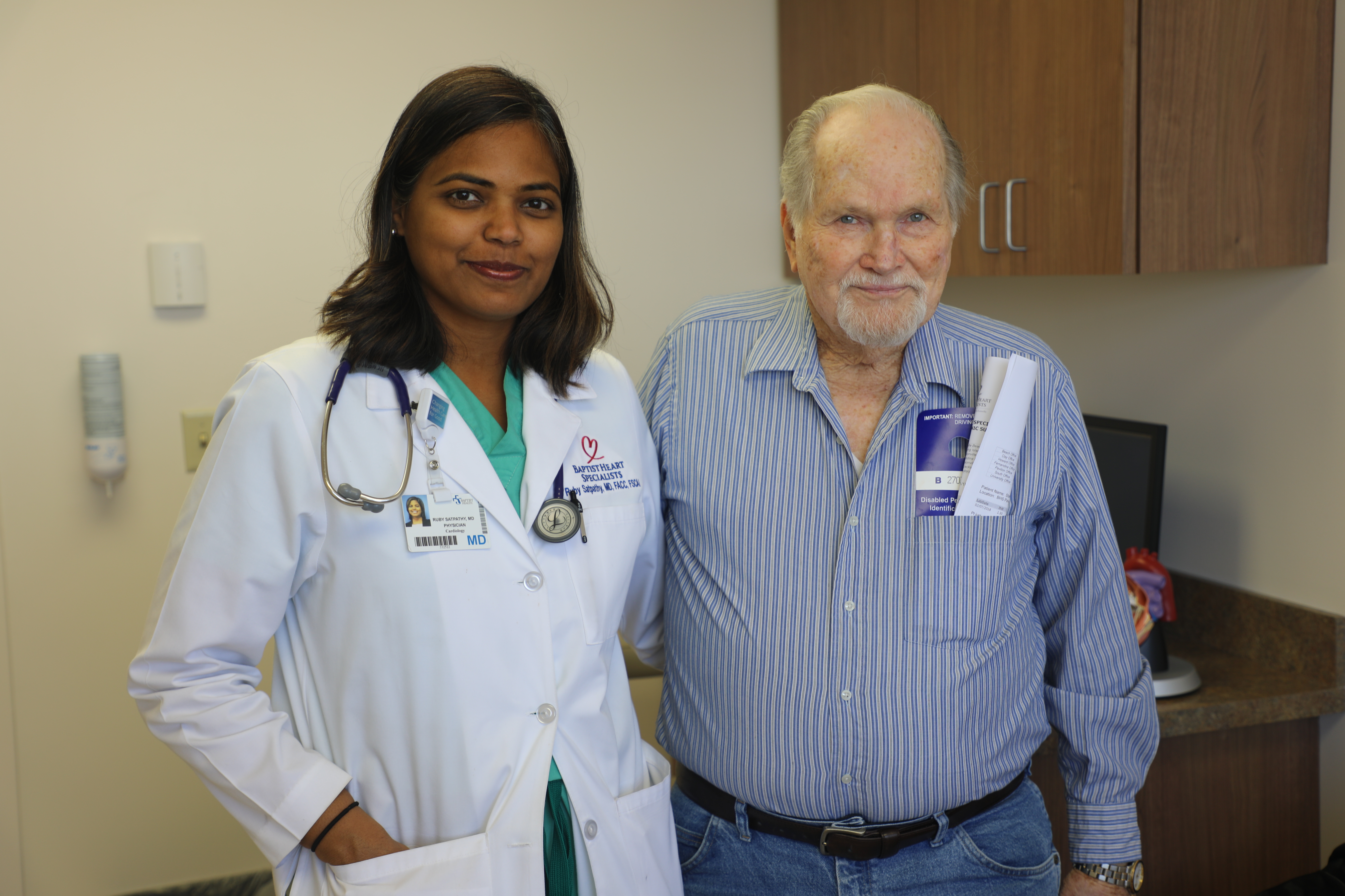 Dr. Satpathy and her patient, Sammie Starling