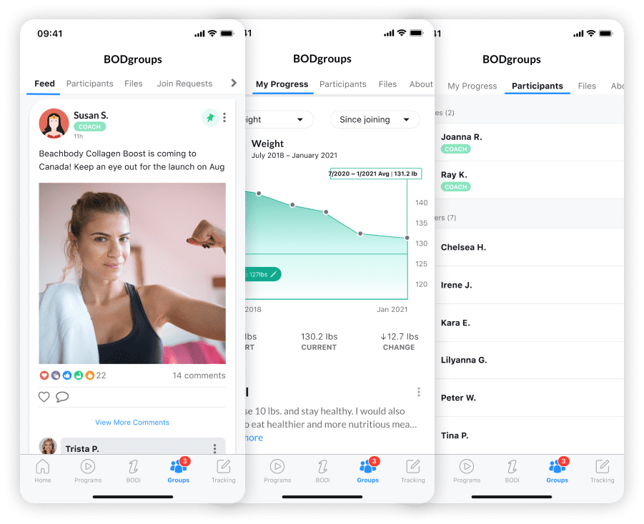 BODGroups Screens