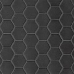Le Cafe Black Hexagon Porcelain Mosaic Tile