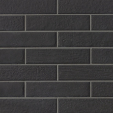 Urbanity 2.5x10 porcelain tile in Black