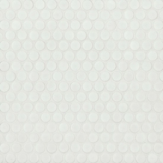 360 3/4-in penny round porcelain mosaic in White Matte