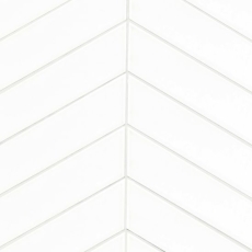 Provincetown 2.5x9 chevron tile in Porch White