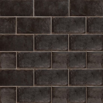 Vivace 4x9 pressed porcelain field tile in Caviar gloss