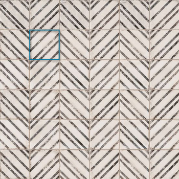 Vivace 4x4 pressed porcelain deco tile in Incline Rice matte