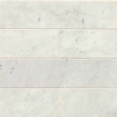 White Carrara 3x12 marble subway tile