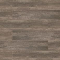 Distressed 8x36 wood-look porcelain tile in Noce