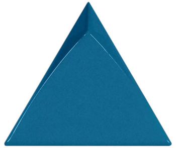 4.5x5 Triangolo ceramic wall tile in Gloss Electric Blue